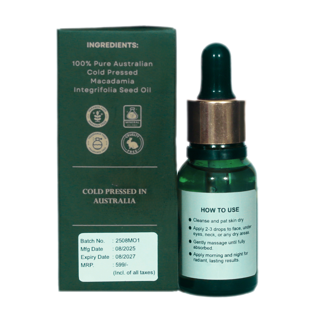 Pure Australian Macadamia Oil: Cold-Pressed, Lightweight & Nourishing
