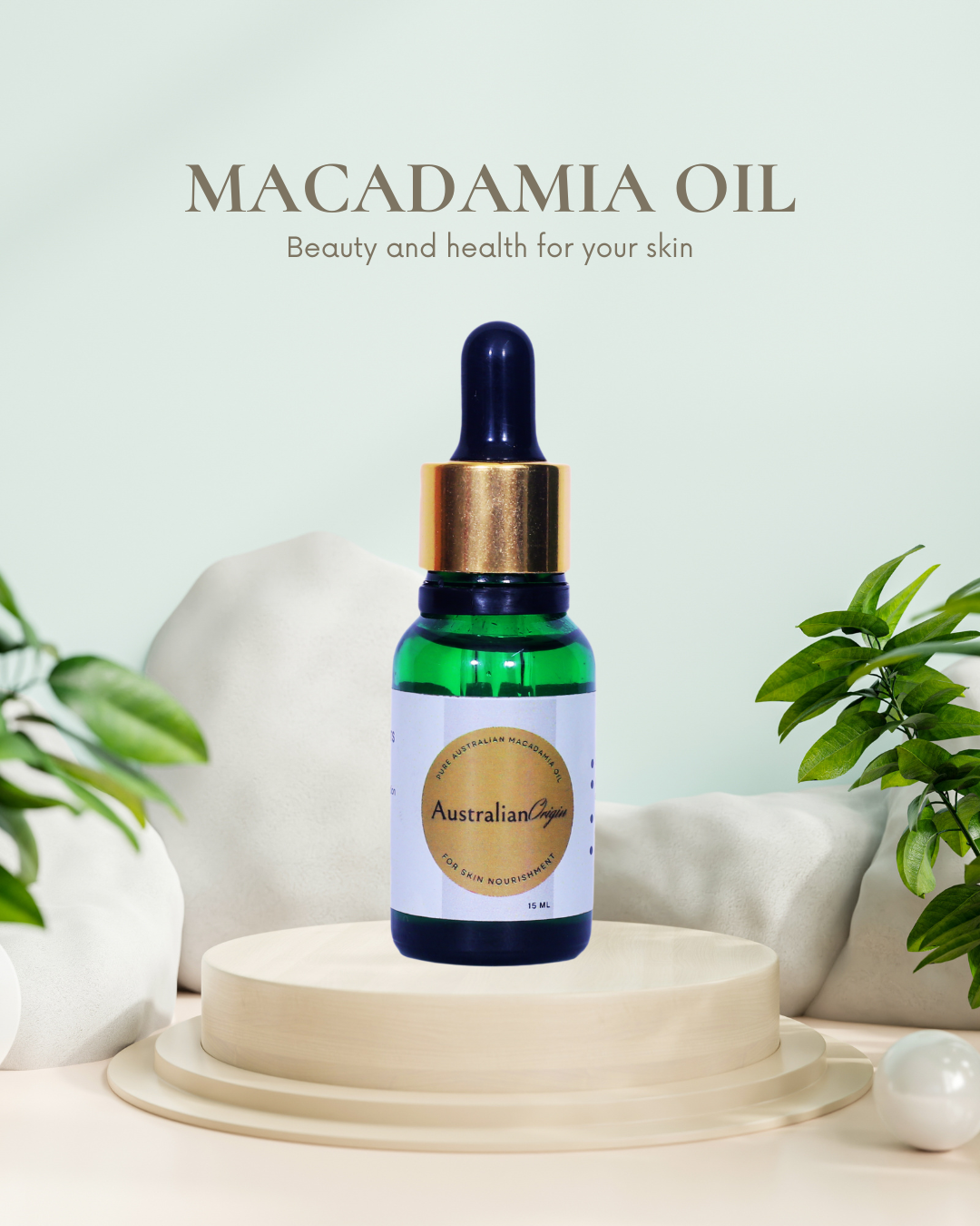 Pure Australian Macadamia Oil: Cold-Pressed, Lightweight & Nourishing