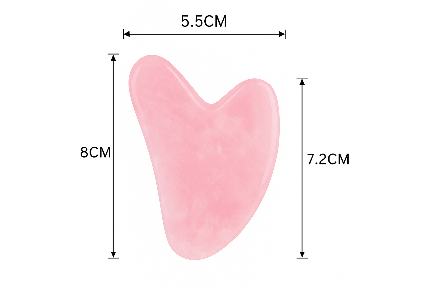 Rose Quartz Gua Sha Facial Massage Stone