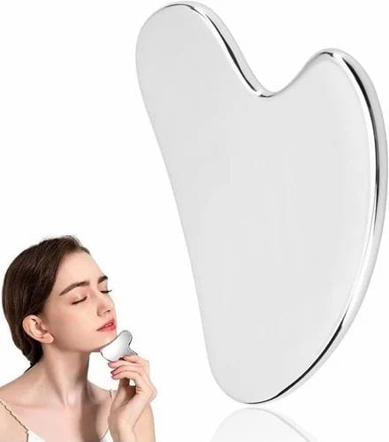 3D Face Roller Massager and Stainless Steel Gua Sha Combo set